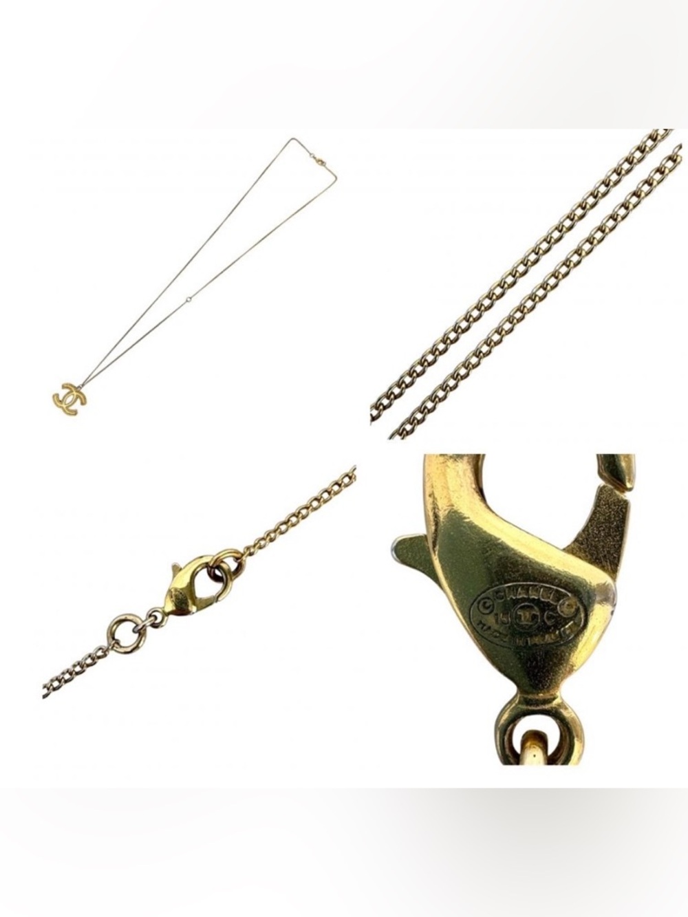 Chanel Coco Mark CC Logo Gold Motif Necklace - Picture 9 of 9